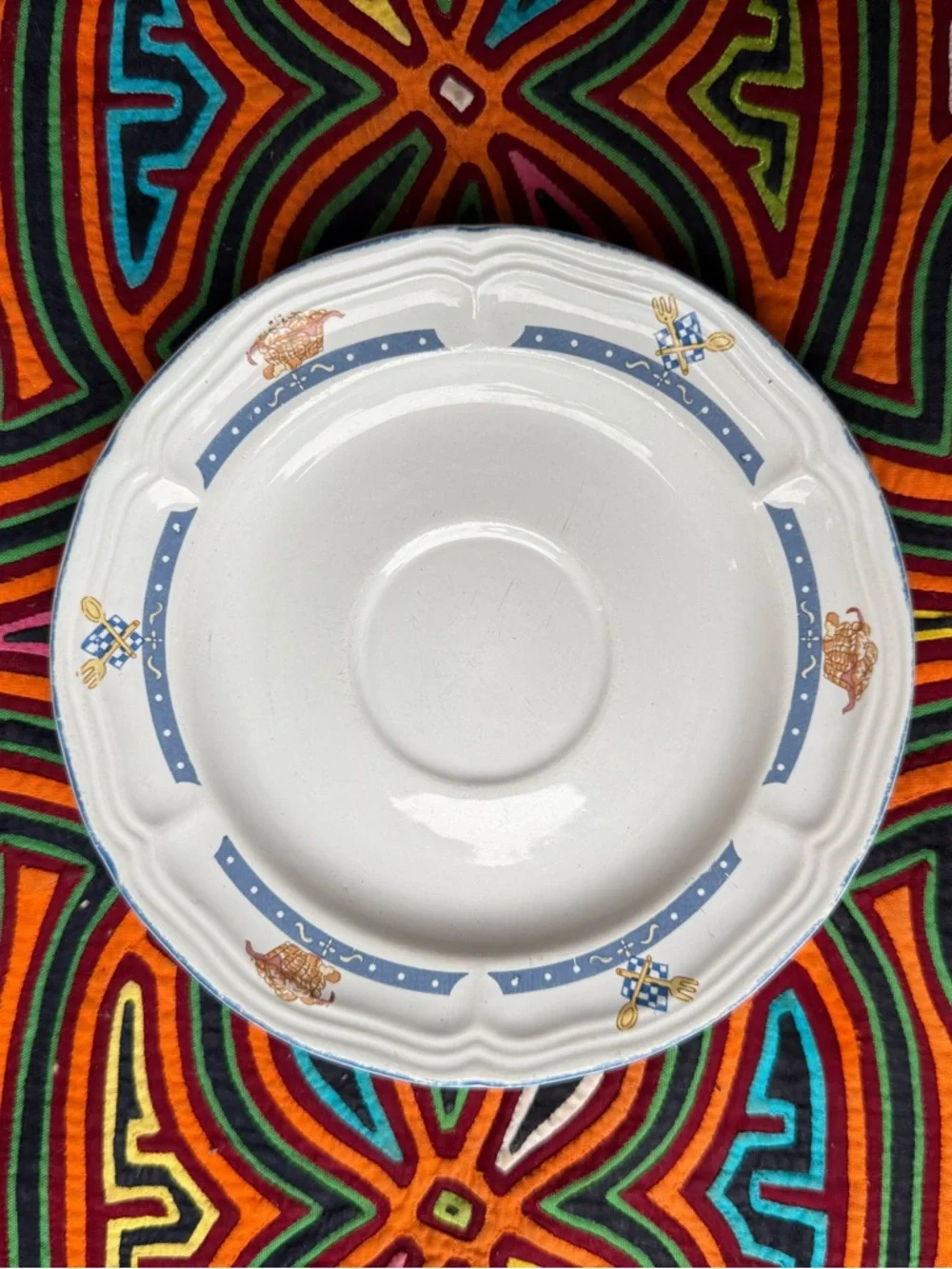 Newcor Stoneware Salad Plates Set Of 2 Blue Kitchen Utensil Farmhouse Decor‎